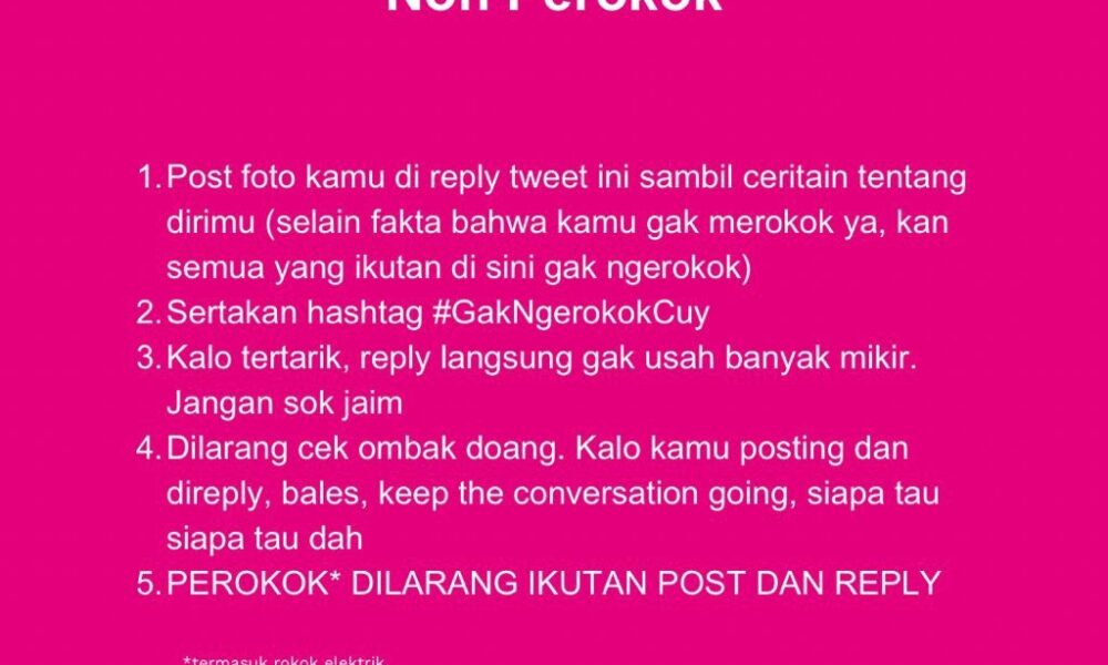 #GakNgerokokCuy